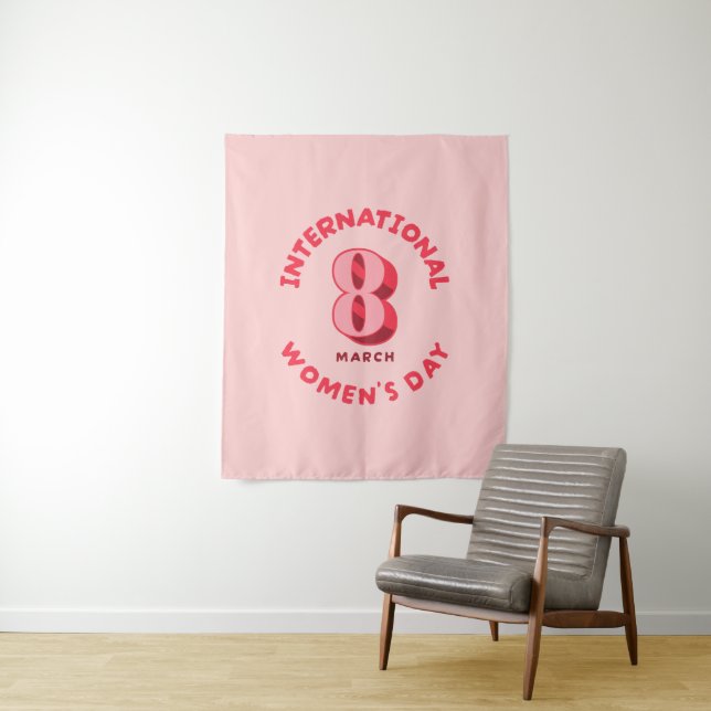 Internationaler Frauentag am 8. März Wandteppich (Beispiel)