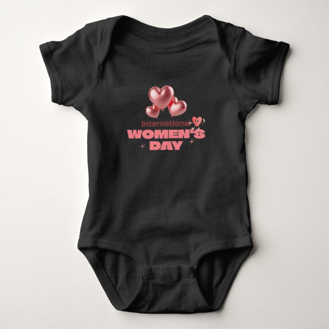 Internationaler Frauentag Baby Strampler (Vorderseite)