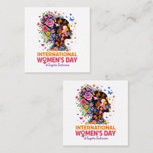 Internationaler Frauentag Begleitkarte (Vorne/Hinten)