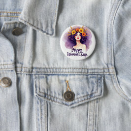 Internationaler Frauentag Button