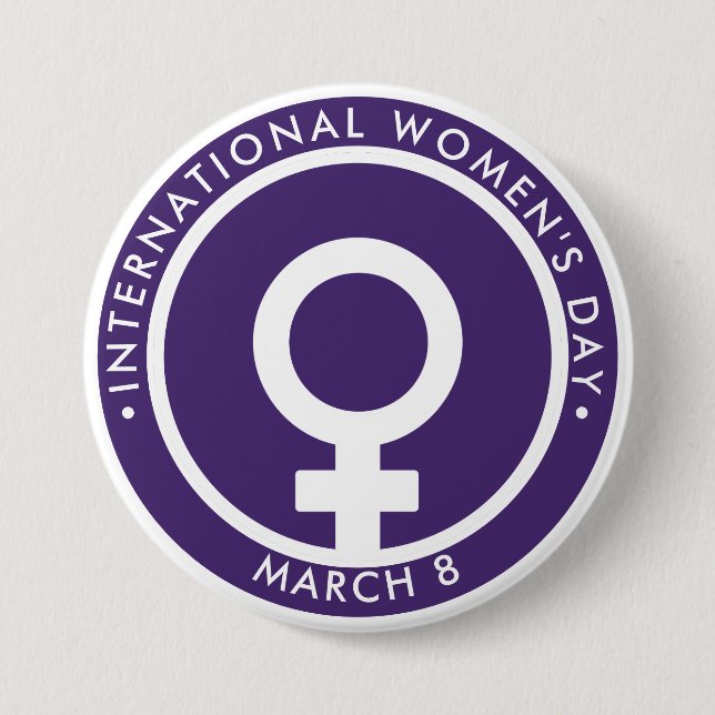 Internationaler Frauentag Button (Vorderseite)