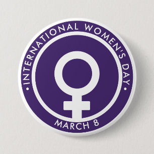 Internationaler Frauentag Button