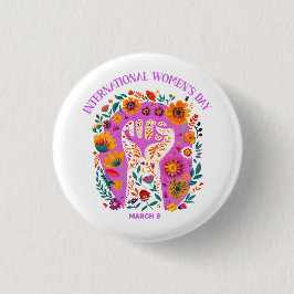 Internationaler Frauentag Button