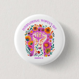 Internationaler Frauentag Button