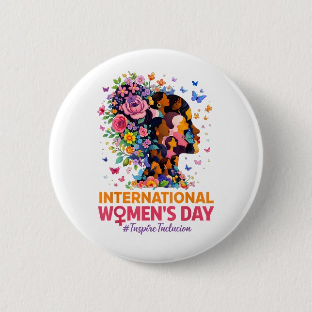 Internationaler Frauentag Button (Vorderseite)