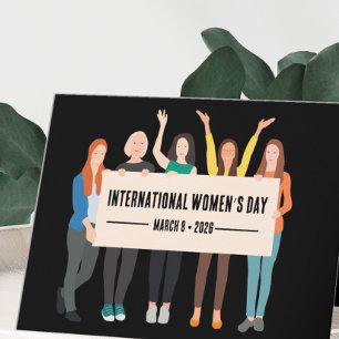 Internationaler Frauentag Feiertagskarte