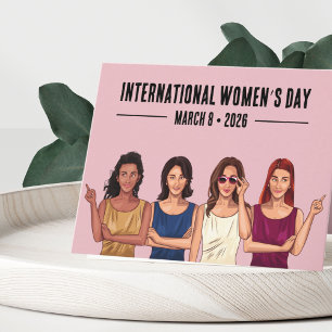Internationaler Frauentag Feiertagskarte