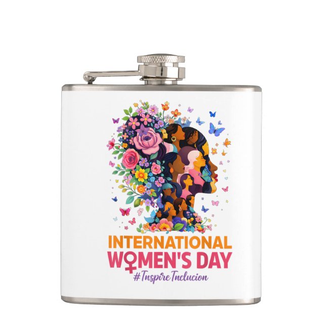 Internationaler Frauentag Flachmann (Vorderseite)