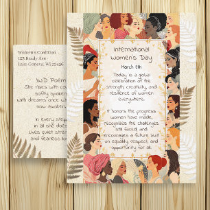 Internationaler Frauentag Gedicht für Frauen Postkarte
