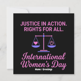 Internationaler Frauentag Gerechtigkeit In Aktion  Einladung