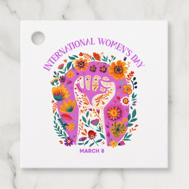 Internationaler Frauentag Geschenkanhänger (Vorderseite)