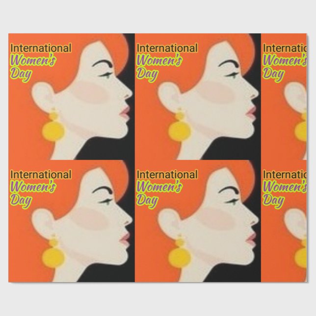 Internationaler Frauentag. Geschenkpapier (Flach)