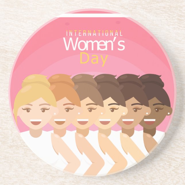 Internationaler Frauentag Getränkeuntersetzer (Vorne)