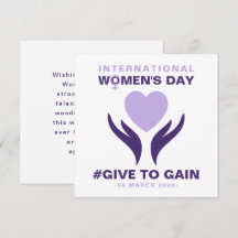 Internationaler Frauentag Give To Gain 2026