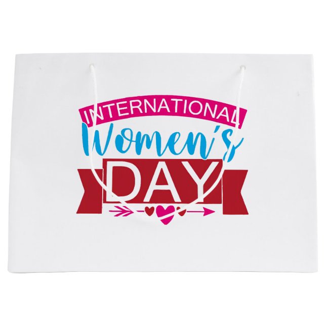 Internationaler Frauentag Große Geschenktüte (Vorderseite)