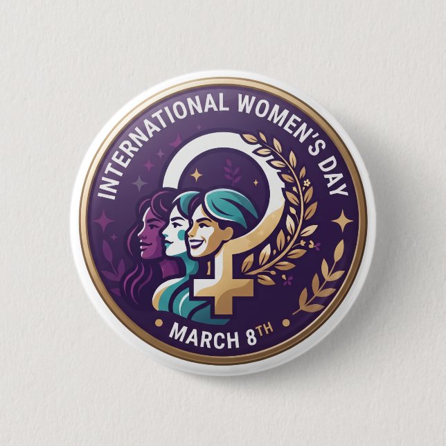 Internationaler Frauentag | IWD 8. März Button (Vorderseite)