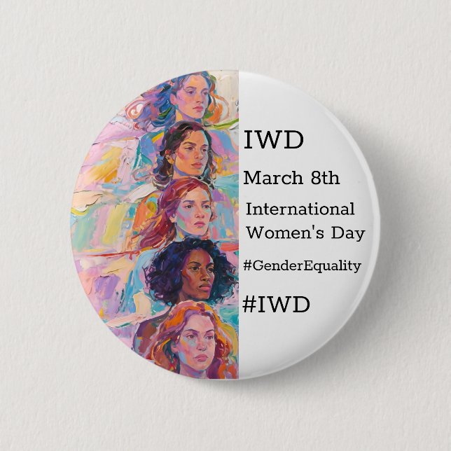 Internationaler Frauentag | IWD #GivetoGain Button (Vorderseite)