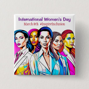 Internationaler Frauentag März 8. Button