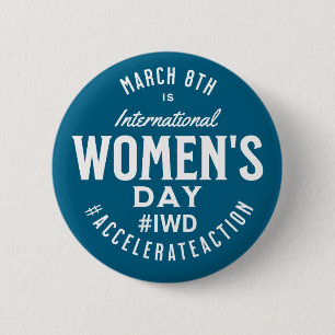 Internationaler Frauentag März 8. IWD Button