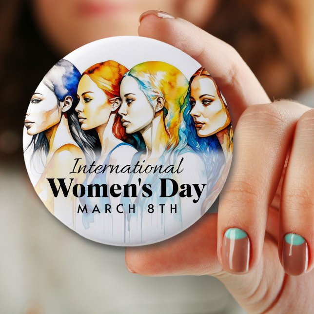 Internationaler Frauentag | März 8. Schaltfläche Button (Von Creator hochgeladen)