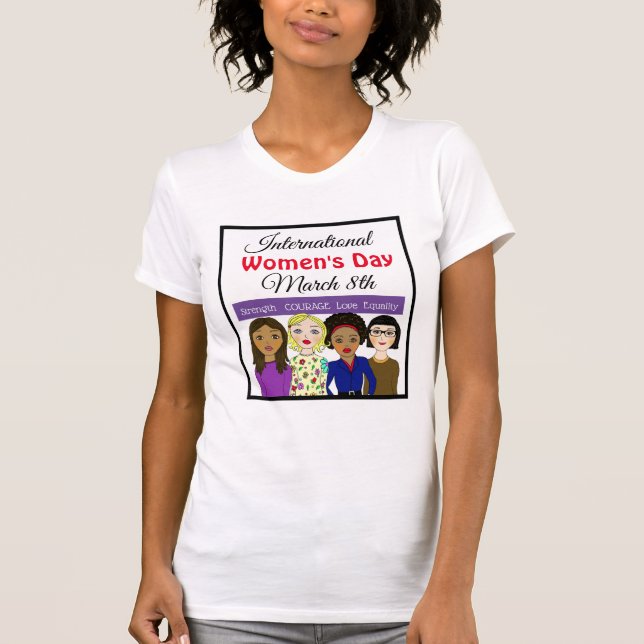 Internationaler Frauentag März 8. T-Shirt (Vorderseite)