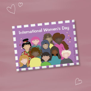 Internationaler Frauentag März Pin-Button Button