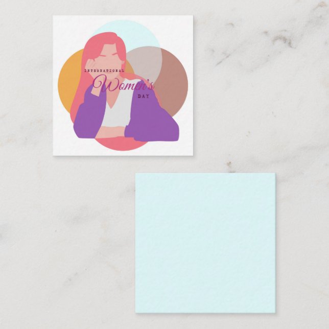 Internationaler Frauentag Mitteilungskarte (Vorne/Hinten)