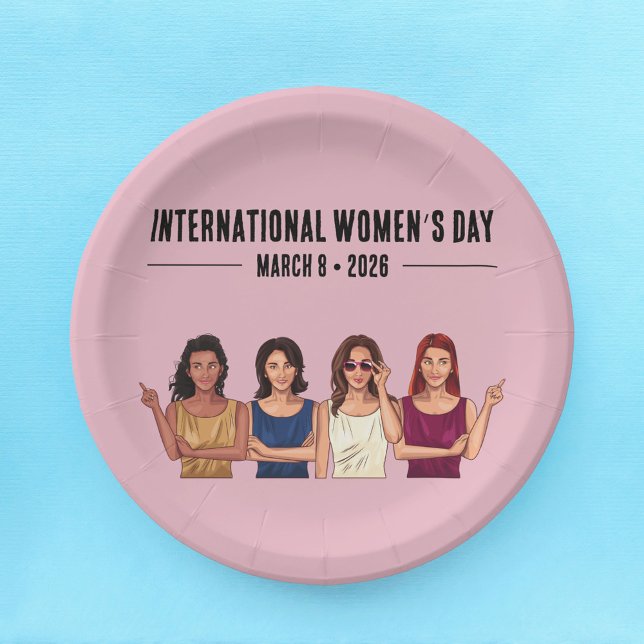 Internationaler Frauentag Pappteller (Von Creator hochgeladen)