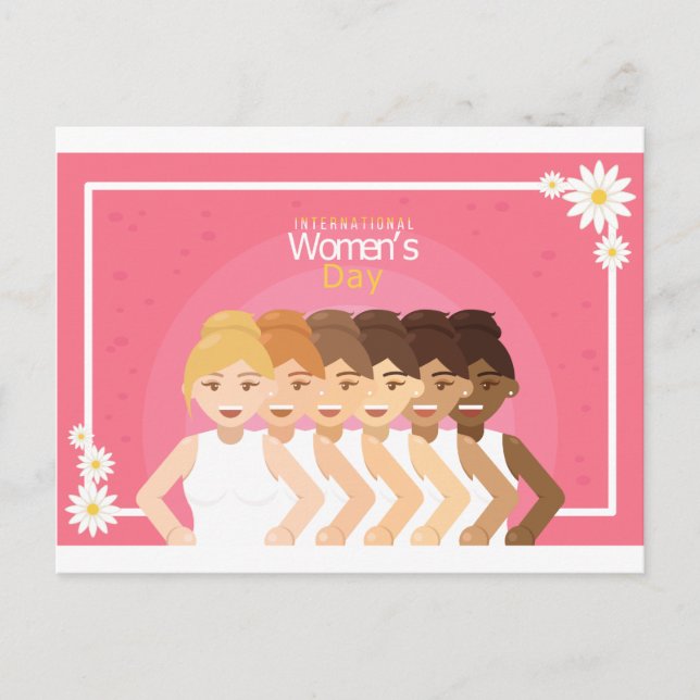 Internationaler Frauentag Postkarte (Vorderseite)