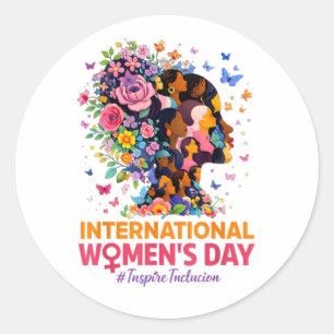 Internationaler Frauentag Runder Aufkleber