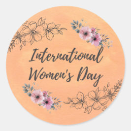 Internationaler Frauentag Runder Aufkleber