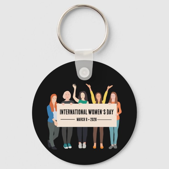 Internationaler Frauentag Schlüsselanhänger (Vorderseite)