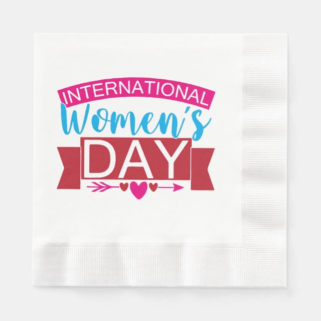 Internationaler Frauentag Serviette (Vorderseite)