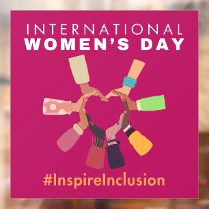Internationaler Frauentag zur Eingliederung inspir Fensteraufkleber