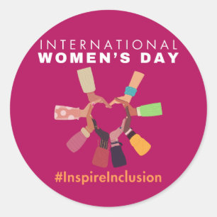 Internationaler Frauentag zur Eingliederung inspir Runder Aufkleber