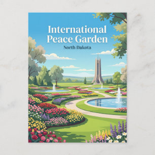 Internationaler Friedensgarten North Dakota Postkarte