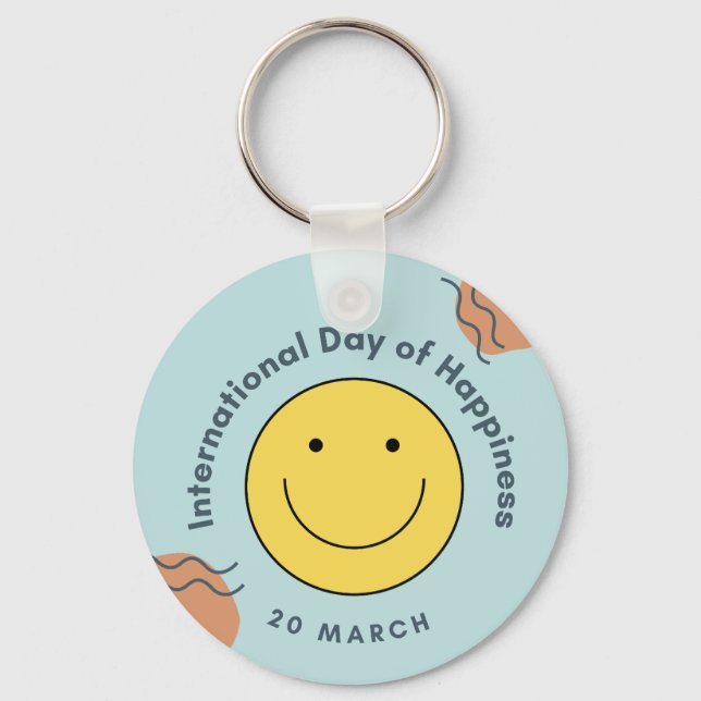 Internationaler Glückstag Schlüsselanhänger (Vorderseite)