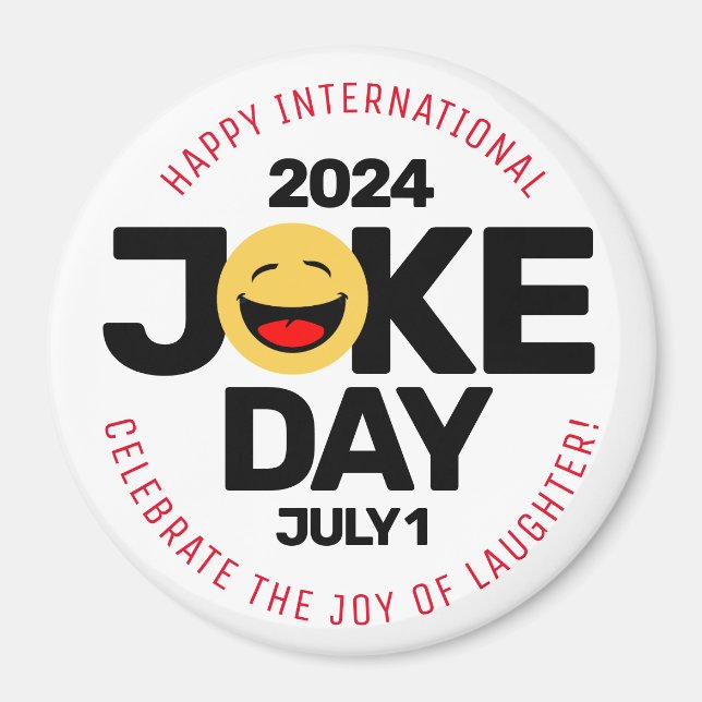 Internationaler Joke Day Laughing Face Magnet (Vorne)