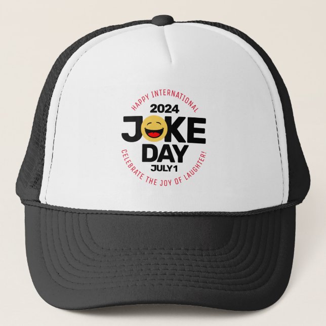 Internationaler Joke Day Laughing Face Truckerkappe (Vorderseite)