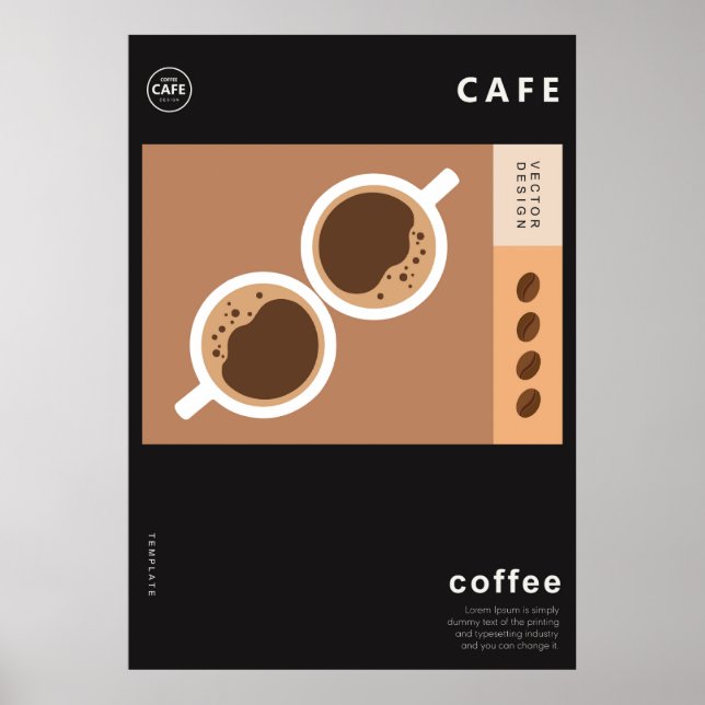 Internationaler Kaffee Poster (Vorne)