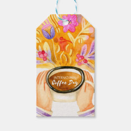 Internationaler Kaffeetag Geschenkanhänger