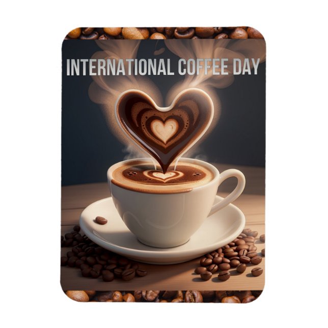 Internationaler Kaffeetag Magnet (Vertikal)