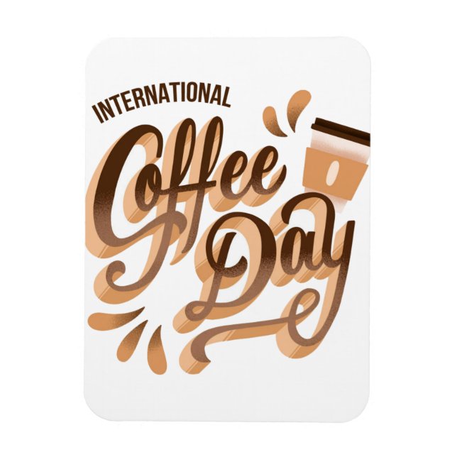 Internationaler Kaffeetag Magnet (Vertikal)