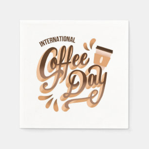 Internationaler Kaffeetag Serviette
