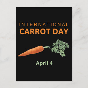 Internationaler Karottentag 4. April Postkarte