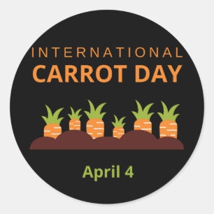Internationaler Karottentag 4. April Runder Aufkleber