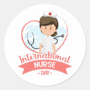 Internationaler Krankenversicherungstag Runder Aufkleber