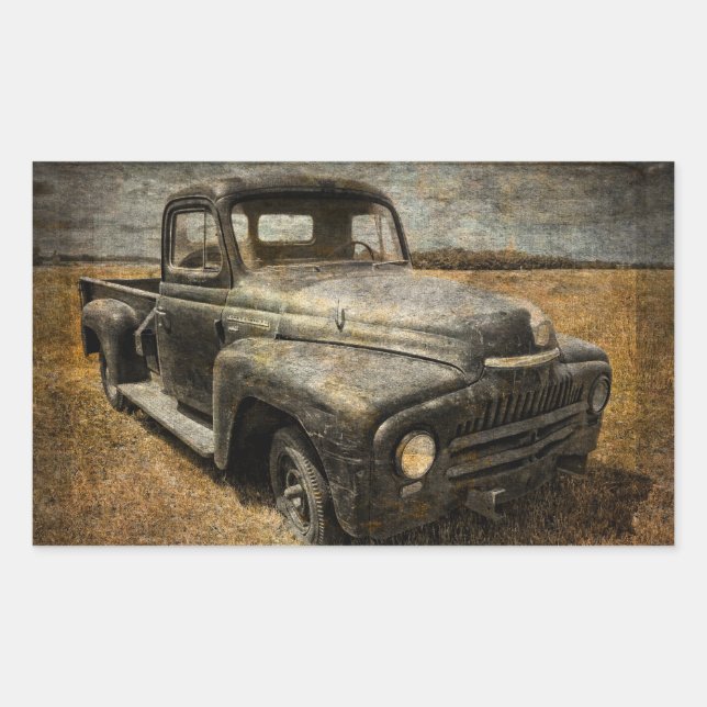 Internationaler Lieferwagen Rechteckiger Aufkleber (Vorderseite)