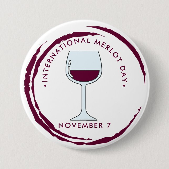 Internationaler Merlot-Tag Button (Vorderseite)