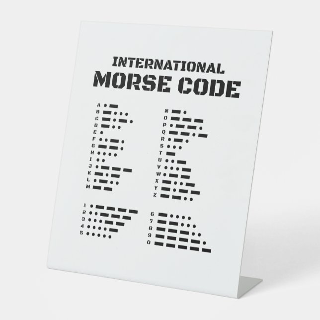Internationaler Moralkodex Sockelschild (Vorderseite)